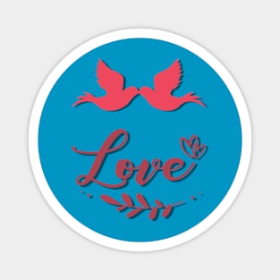 Love.A kiss between two birds Magnet